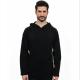 10oz CAT2 FR Fleece Hoodie For Men Winter Black Flame Retardant Sweatshirt