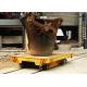 100t Aluminum Scrap Bucket Trolley On Rail Casting Ladles Transfer Cart For Steel Plant