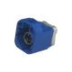 Blue Color FAKRA HSD Connector Adapter PCB Mount Straight 4 Contact Pin For Automotive