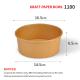 Biodegradable Salad Bowl Kraft Printing 1300ml Kraft Bowl Customized