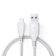 PVC Android Micro USB Cable ABS PC Integral Moulding Nylon Braided 1M Length