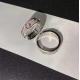 Round Unisex White Gold Diamond Ring Clarity Mirror Quality Brand