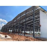 Steel Light Poultry Farm Structural Builiding With H/I Beams Round Pipes