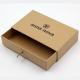 Brown Kraft Rigid Cardboard Small Gift Drawer Slide Paper Boxes Custom Logo Packaging