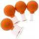 4 Pcs Different Size Orange Vacuum  Cupping Cups Pvc Head Glass Suction Body Massage Anti Cellulite Cup
