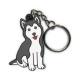 PMS Color Custom Key Ring Husky Puppy Soft PVC Rubber Cartoon Key Chain