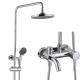 Double/Single Handle Shower Set With SUS304 Sliding Bar, Brass Faucet ,ABS Hand Shower, ABS Shower Head