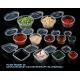 Factory Direct Sale Disposable Plastic Food Transparent Sauce Cup Cover Takeaway Food Square Sauce Container