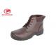 PU Pouring  Men's Steel Toe Work Boots With Embossed Action Leather Upper