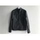 Solid Color Mens PU Jacket , Casual Style Fashion Pu Faux Leather Jacket Coat