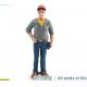 People at Work Model Toy Builder Figure Pretend Professionals Figurines Career Figures  Toys for Boys Girls Kids