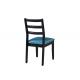 Hotel Solid Wood Blue Upholstered Dining Chairs