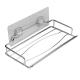 Kitchen Self Adhesive Stainless Steel Paper Towel Holder  Phone Storage Shelf