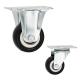 PP Core Rigid Wheel 2 Fixed Plate Soft Light Duty Casters For Small Trolleys