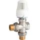 4610 Thermostatic Brass TRV Vertical Manifold Valve DN20 DN25 with Female Threaded Inlet x Flexible Male Nipple Outlets
