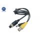 4 Pin And DC / RCA Camera Cable For CCTV Vehicle Monitoring System Signal
