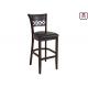 Grating Leather Seats Restaurant Supply Bar Stools , Traditional Oak Wood Bar Stools