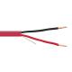 2C/18 AWG Red FPLR Security Shielded Fire Alarm Cable Unshielded Solid Bare Copper