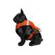 Orange Elastic Reversible Dog Harness Jacket Vest With Patches Padded Handle