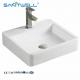 AB8294 Chaozhou White Ceramic  Basin Ultra Thin Edge Bathroom Above Counter Basin