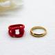 Gold Plated Women Wedding Rings Sterling Silver / Stainless Steel Gemstone Fashion Rings