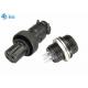 Male And Female Kits Gx12 Aviation Connector Black Color Zinc Alloy Material