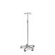 Stainless Steel IV Pole Stand With 5 Legs For Surgical Hospital