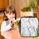Portable Lightweight Reusable Marble Insulated Lunch Tote Bag