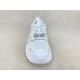Women white flat fashion sneakers with paillette crystal breathable mesh and low cut