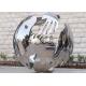 Modern Outdoor Sphere Shape Stainless Steel Sculpture High Polished
