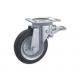 Rubber Garbage Container Caster with Brake