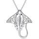 Lady tree 925 Sterling Silver Stingray Necklace Manta Ray Turtle Dolphin Charm