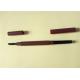 Double Head Taupe Eyebrow Pencil , Plastic Eyebrow Brush Pencil 142 * 11mm