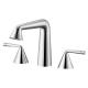 Three Hole Basin Brass Lavatory Faucets Hot And Cold Water Mixer
