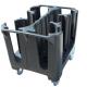 500 lb Adjustable Dish Caddy , Hotel Restaurant Dish Cart