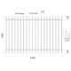 Mitred 45 degree H1800mmxW2450mm 25mm picket diplomat Fencing rails 40mm