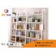 Movable Steel Wood Display Rack Powder Coating Wooden Store Shelves