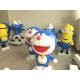 Blue Color Cartoon Character Statues Fiberglass Cute Doraemon Sculpture
