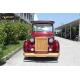 Red Color Custom Aluminum Chassis Classic Golf Cart Shuttle Bus With Roof