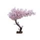 Silk PE Plastic  Artificial Decoration Plants Pink Cherry Blossom Tree OEM ODM