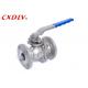 Stainless Steel DIN RF Flanged Ball Valve 2pc With Handle Operation