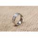 Fashionable Shiny Satin Embossed Wedding Rings Comfort Fit Customized Width