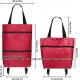 Foldable Shopping Bag With Wheels Folding Shopping Trolley Tote Bag On Wheels Collapsible Shopping Cart Bags