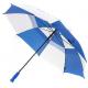 RPET Pongee Metal Frame Double Canopy Golf Umbrella With Fiberglass Ribs