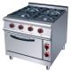 Gas 4 Burners Stove With Electric Oven for Easy Operation in Commercial Cooking Needs