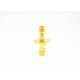 Gold Plated 4 Holes Flanges Mount RF Connector SMA Straight 50Ohm Male to Male Adapter