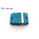 SC Duplex Fiber Optic Network Adapter Flangeless Ceramic Sleeve SUS304 Metal Clip