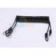 4.0MM Cord Coil Tool Lanyard TPU Multi Color Key Ring For Scuba Diving