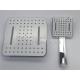 Chrome plating two fuctions shower head hand shower set square overhead shower