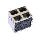 ARJM22A1-811-BA-EW2 2X2 Stacked Rj45 Connectors 8P8C Shielded 5G Magnetic